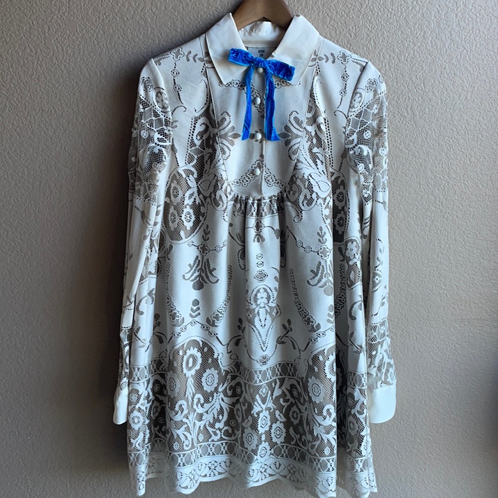 Anna Sui Target Cream Lace Babydoll Dress S New NWT